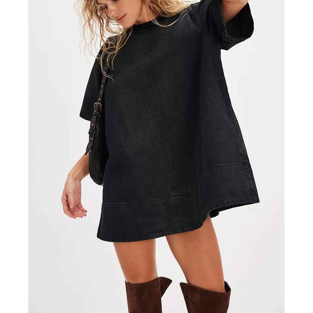 FREE PEOPLE Harlow Mini Dress / Anthracite - Picture 3 of 6